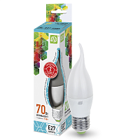 Лампа светодиодная ASD Standart СА37 Свеча на ветру E27 220В 7,5Вт 675Лм 4000К 37х115мм картинка 